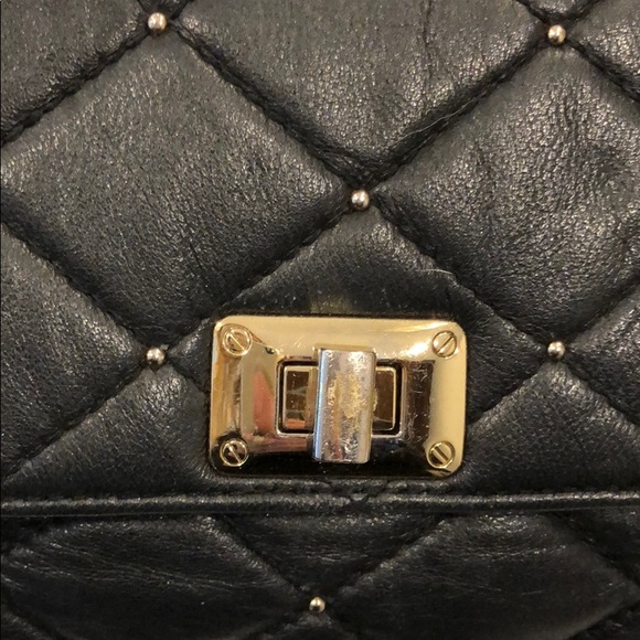 Black and gold leather crossbody - Picture 2 of 4